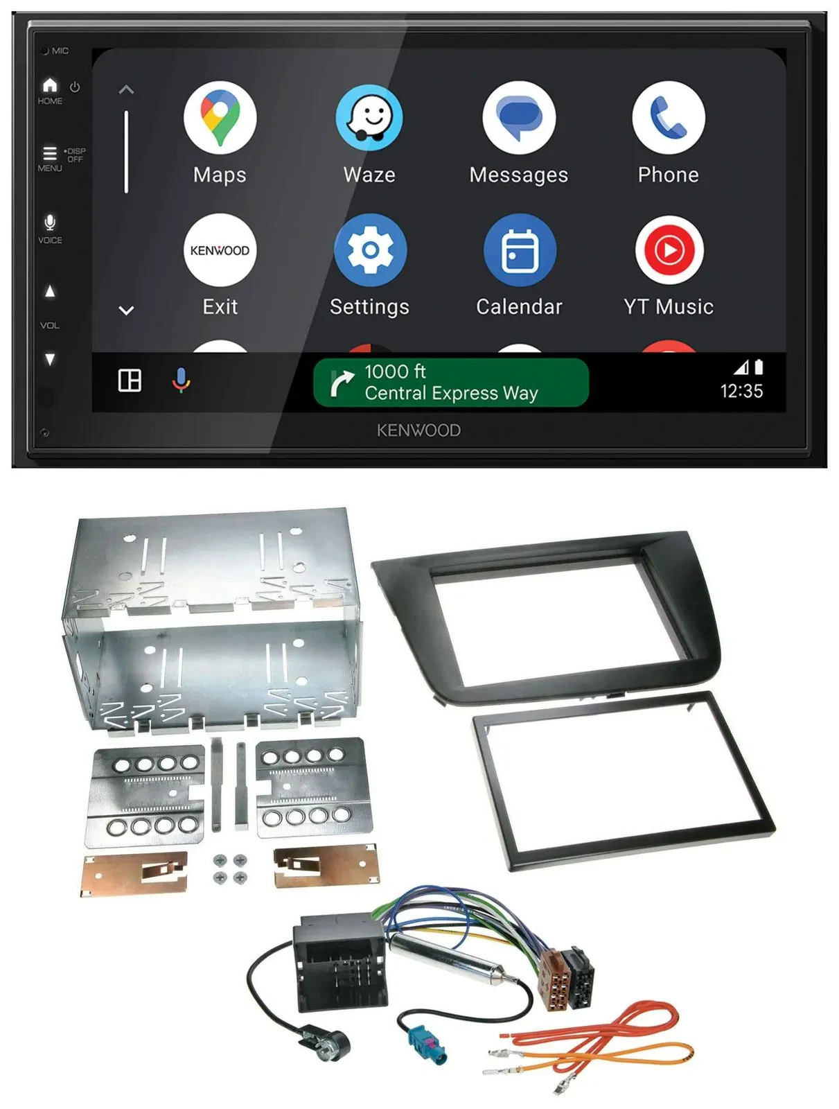 Автомагнитола для Seat Altea/Toledo/Altea XL Kenwood 2 DIN, DAB, Bluetooth, USB, MP3, черный