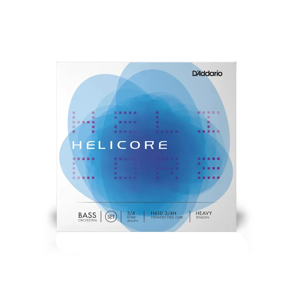 Струны для контрабаса D'Addario H610 3/4H Helicore Orchestral Ball End Heavy 64-74.8