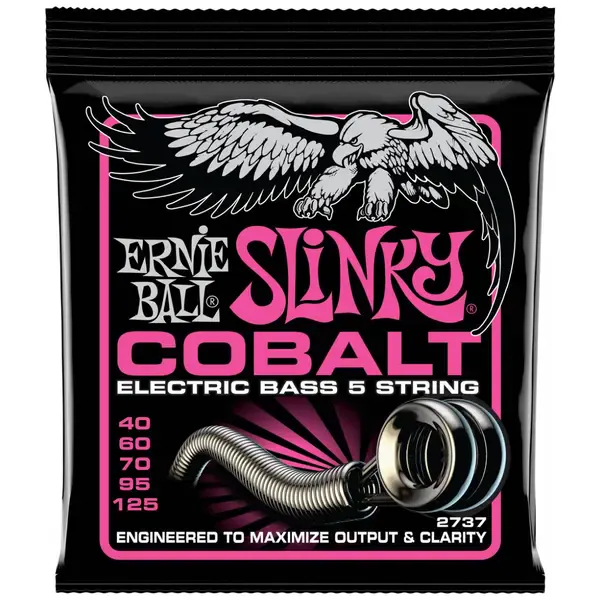 Струны для бас-гитары Ernie Ball 2737 Cobalt Slinky Super 40-125