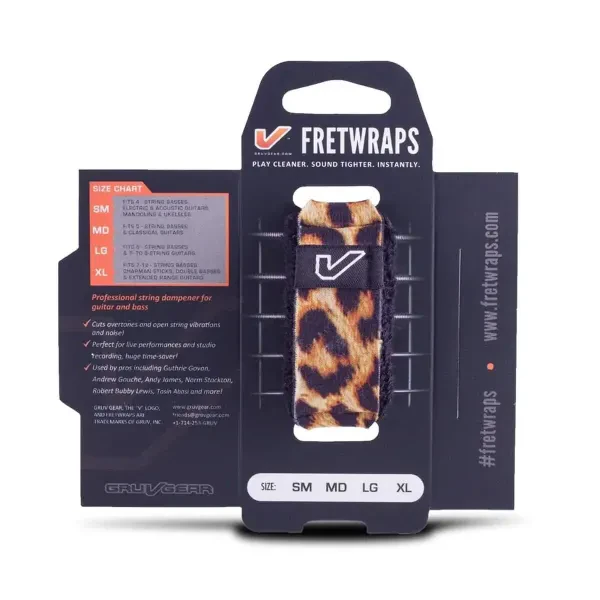 Gruv Gear FretWraps String Muters Dampener Single Pack Wild Leopard Small