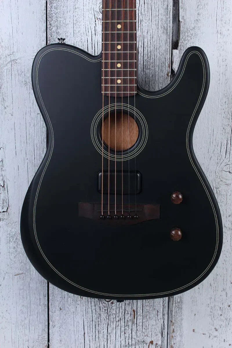 Fender Acoustasonic Standard Telecaster Acoustic Electric Guitar Black