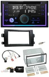 Автомагнитола JVC 2DIN, USB, DAB, Bluetooth, CD для Fiat Sedici и Suzuki SX4