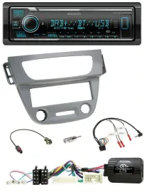 Kenwood Bluetooth Lenkrad DAB USB Autoradio für Renault Megane 3 2012-2014 grau