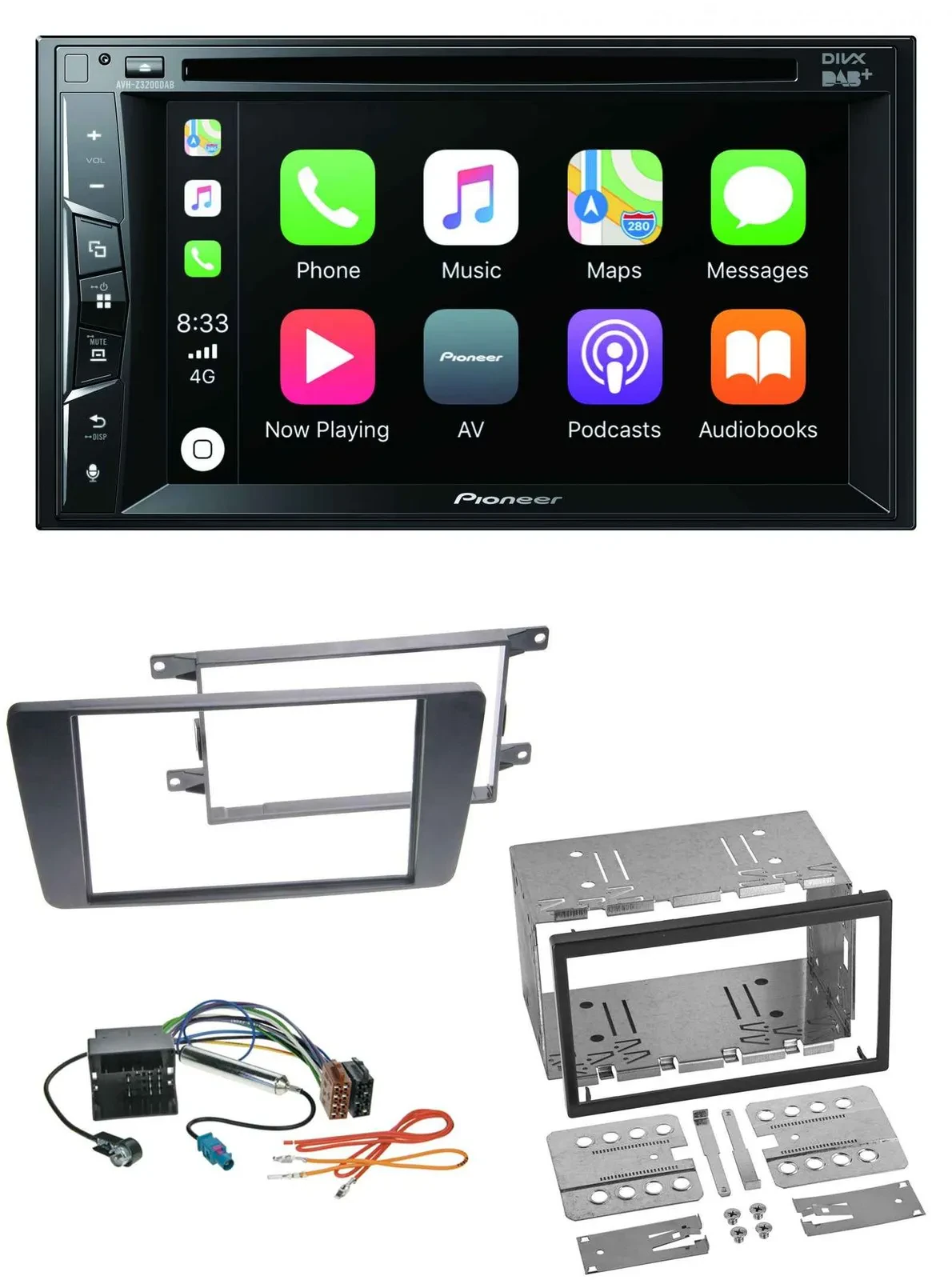 Автомагнитола Pioneer 2DIN MP3 USB DVD Bluetooth DAB для Skoda Octavia 2004–2013