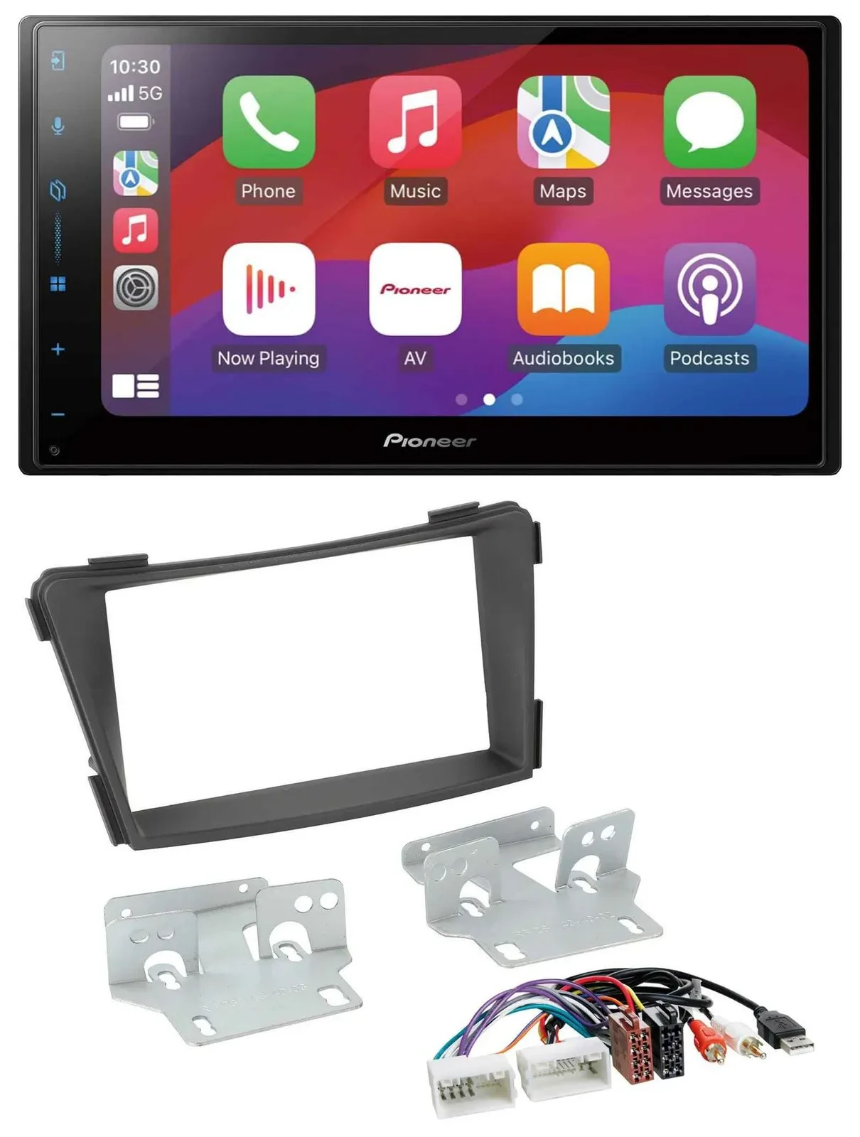 Автомагнитола для Hyundai i40 (с 2011, VF) Pioneer 2 DIN DAB USB MP3 Bluetooth черный