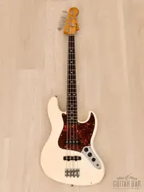 Бас-гитара Fender JV Jazz Bass 1962 Vintage Reissue JB62-75 JJ Olympic White w/gigbag Japan 1983