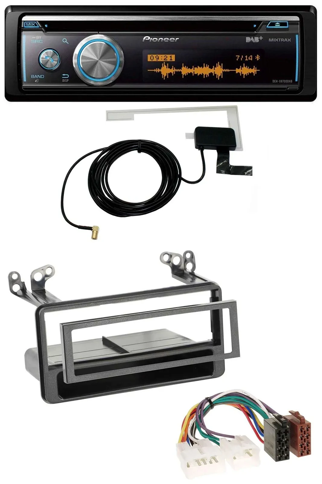 Автомагнитола для Toyota MR2, RAV4, Yaris Verso Pioneer Bluetooth, DAB, MP3, USB, CD