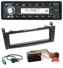 Continental MP3 AUX USB DAB 1DIN Autoradio für Mercedes C-Klasse W204 ab 2007