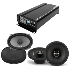 Alpine KTA-450 Power Pack Amp + 6.5" DM-65-G & 6x9" SXE-6926S Speakers
