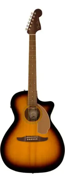 Fender Newporter Player Auditorium Size Acoustic Electric Guitar, Sunburst -Demo