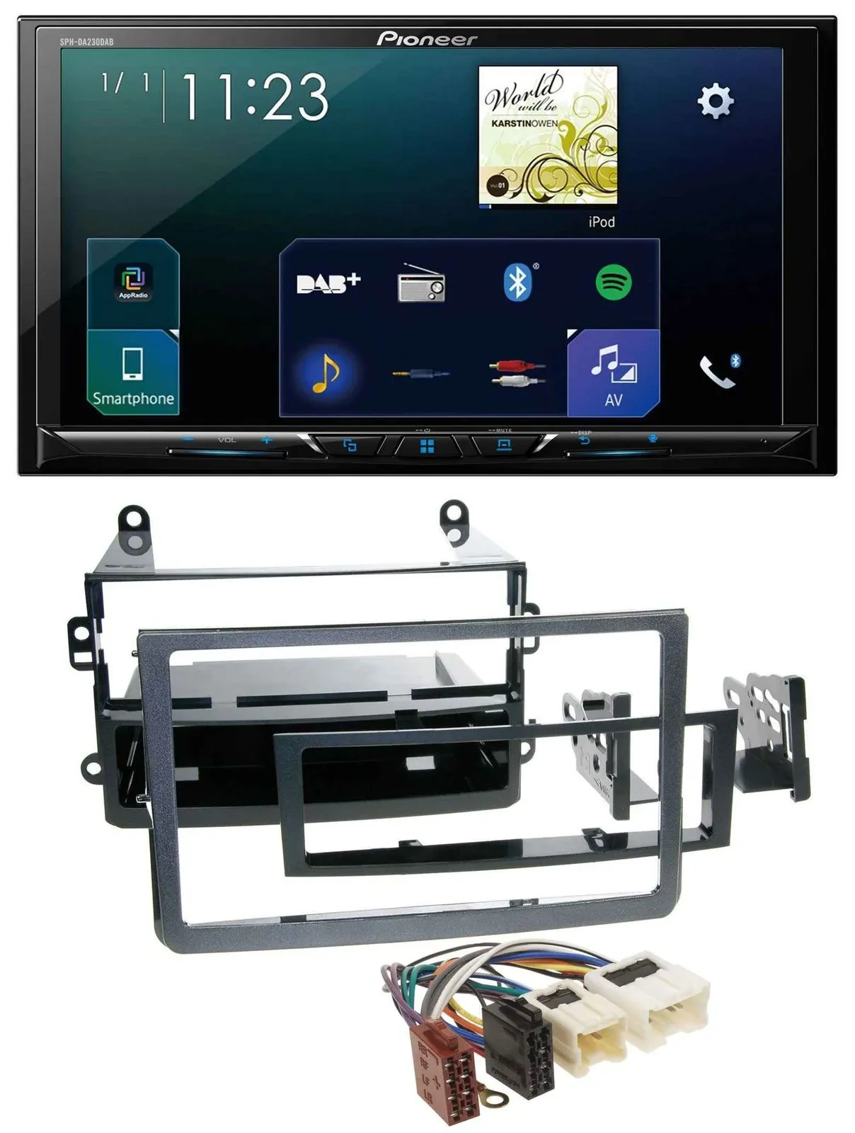 Pioneer MP3 Bluetooth USB 2DIN DAB Autoradio für Nissan 350Z Coupe Roadster 05-0