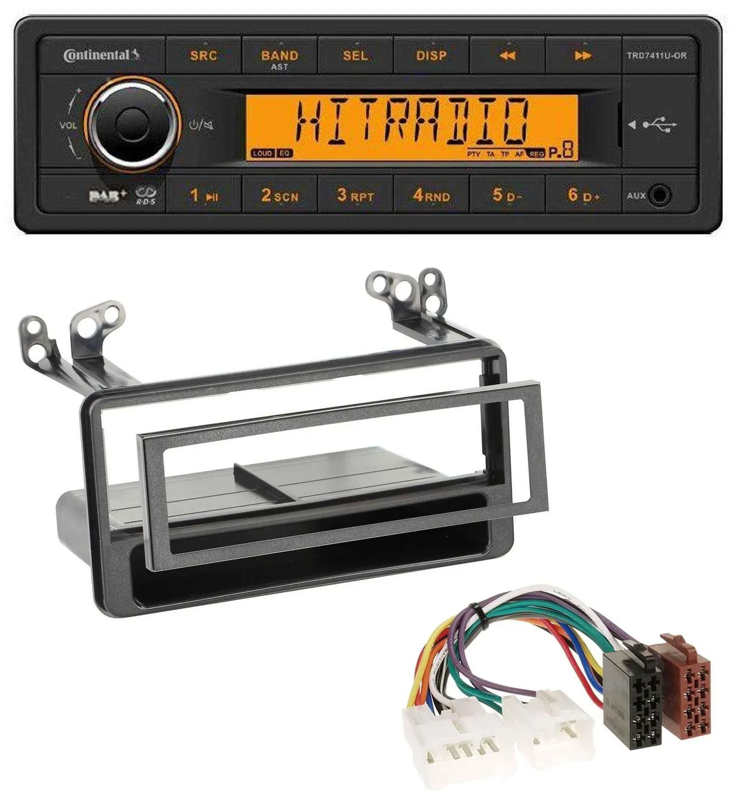 Автомагнитола для Toyota MR2/RAV4/Yaris Verso Continental 1DIN DAB, MP3, AUX, USB