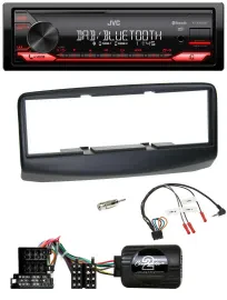 Автомагнитола для Fiat Multipla 2006–2010 JVC Bluetooth, USB, DAB, поддержка кнопок на руле