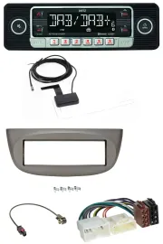 Dietz DAB Bluetooth USB MP3 Autoradio für Renault Twingo ab 2012 beige-grau
