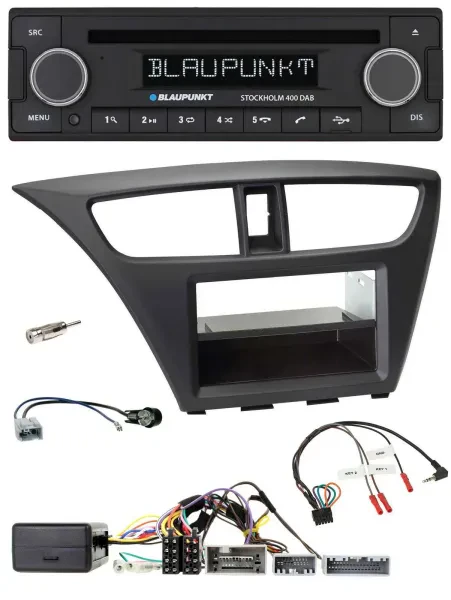 Blaupunkt Lenkrad Bluetooth DAB CD USB Autoradio für Honda Civic (ab 2012)