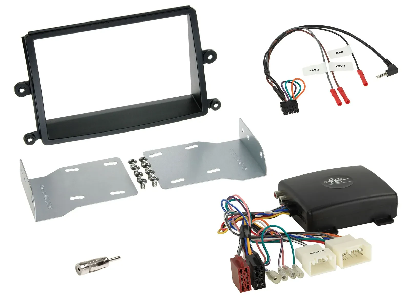 Radioset Lenkradadapter Doppel DIN Autoradio für Mitsubishi L200 08-15 Kit