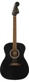 Fender Monterey Mid-Size Concert Body Acoustic Electric Guitar, Black - Demo