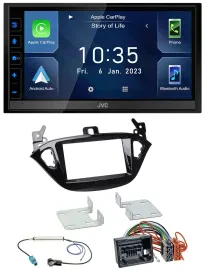 JVC DAB Bluetooth MP3 USB 2DIN Autoradio für Opel Adam ab 13 Corsa E ab 15