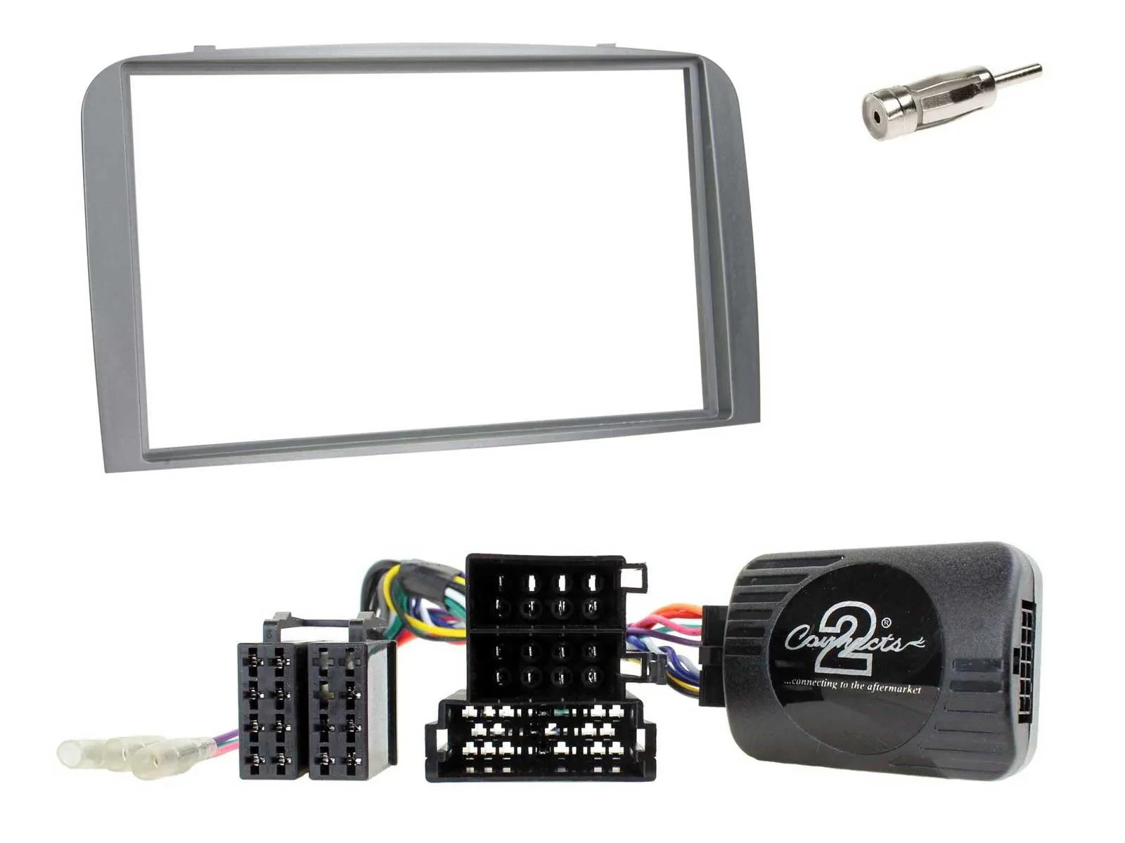 Radioeinbauset CAN-Bus Doppel DIN Autoradio für Alfa Romeo 147 GT 2007-2010 silb