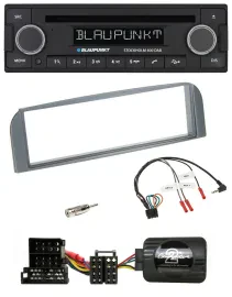 Blaupunkt Lenkrad Bluetooth DAB CD USB Autoradio für Alfa 147 GT anthrazit