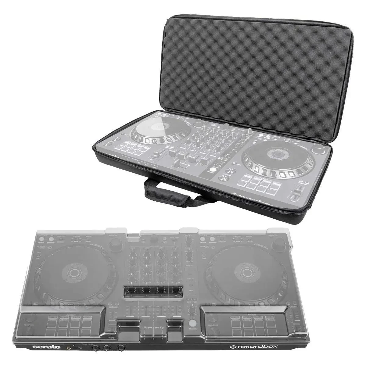 Headliner HL12002 Padded Case and Decksaver Cover to fit Pioneer DJ DDJ-FLX6