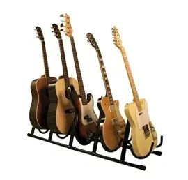 Guardian Model SG-305 Folding A-Shape Portable Guitar Stand for 5 guitars, Black