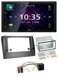 JVC DAB 2DIN MP3 Bluetooth USB Autoradio für Fiat Stilo (ab 2005)