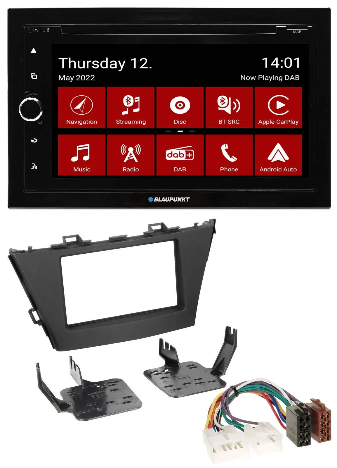 Blaupunkt MP3 DVD Bluetooth DAB 2DIN USB Autoradio für Toyota Prius+ (ab 2012)