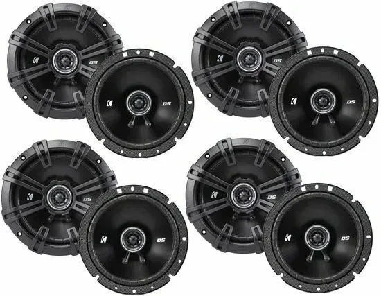 8) Kicker DSC67 (43DSC6704) 6.75" 2-Way DS Series Coaxial Car Audio Speakers