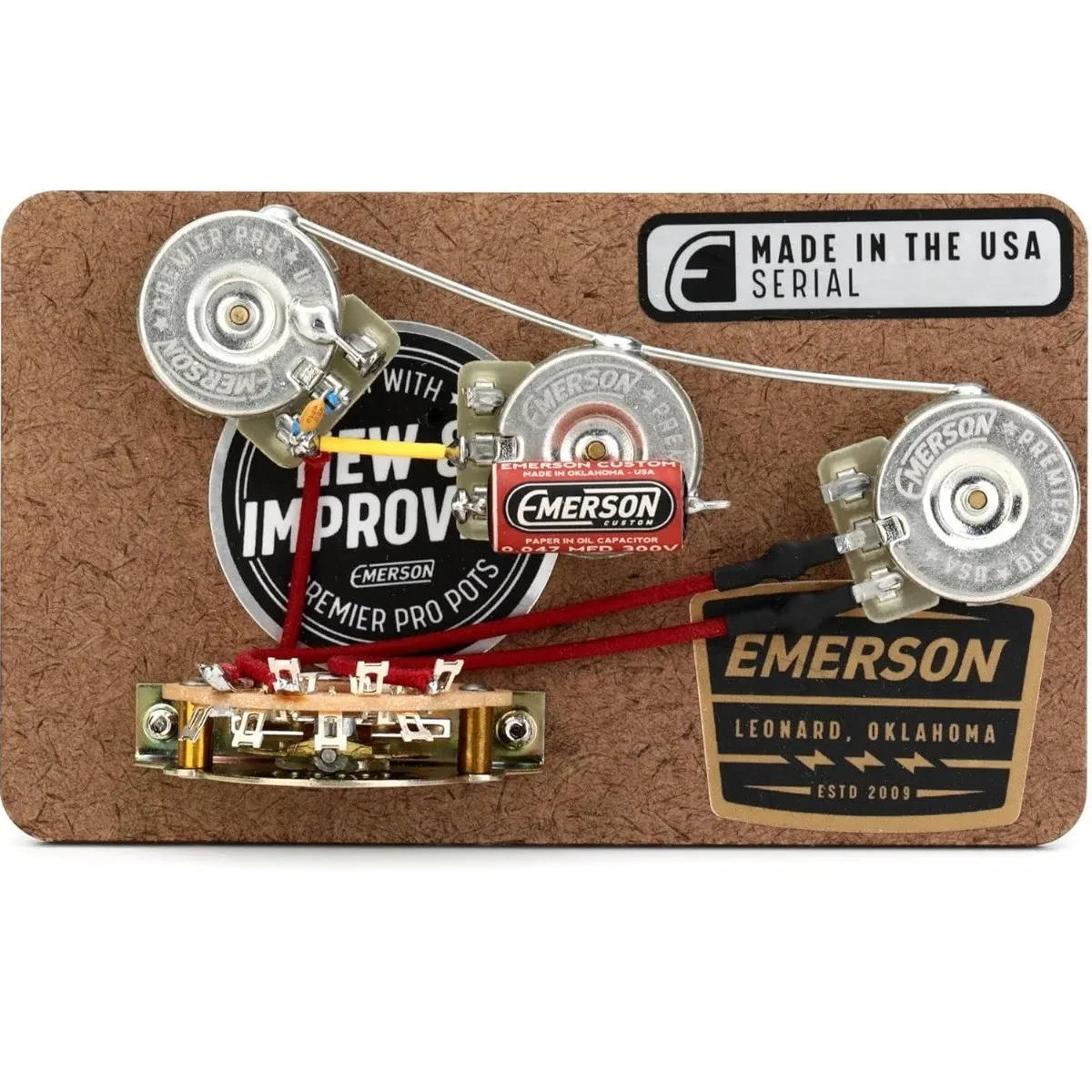 Комплект проводки для электрогитары Emerson Prewired Kit for 5-Way Blender Stratocaster 250k Pots