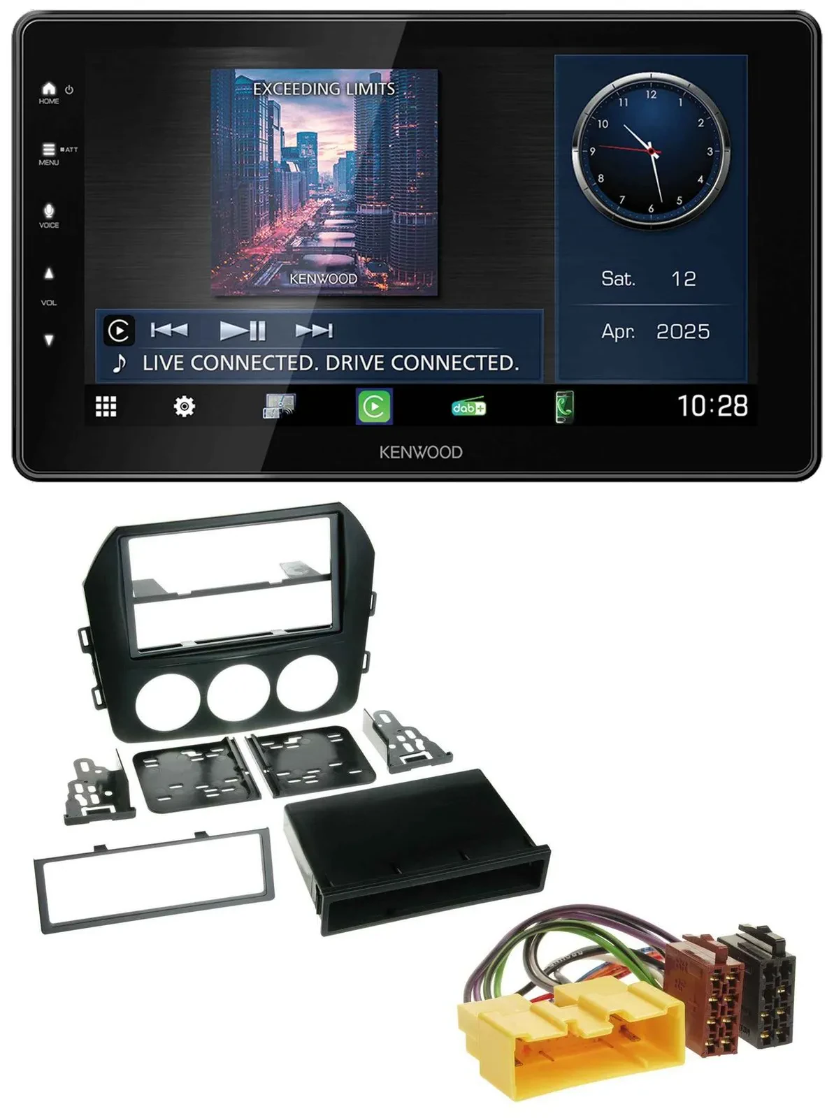 Kenwood MP3 Bluetooth USB DAB Autoradio für Mazda MX-5 (ab 2008)