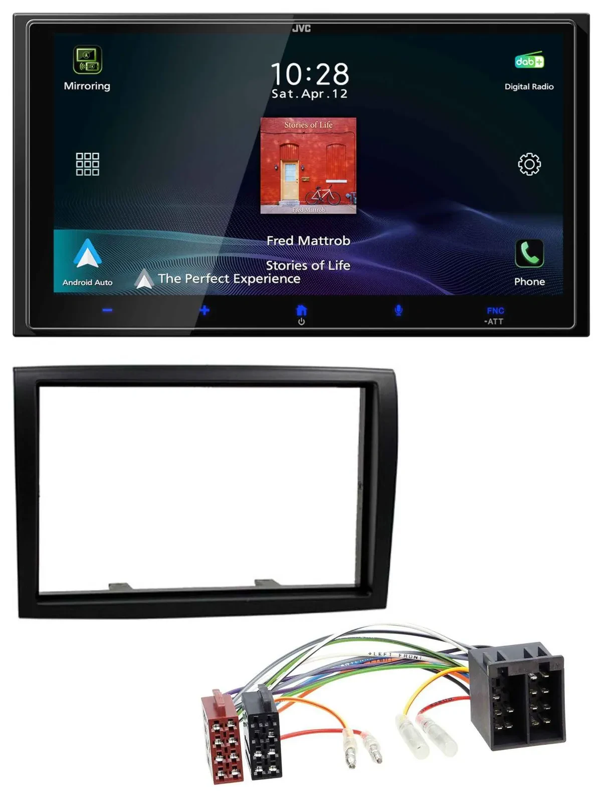 Автомагнитола для Fiat Ducato, Citroen Jumper, Peugeot JVC 2-DIN DAB, Bluetooth, USB, MP3