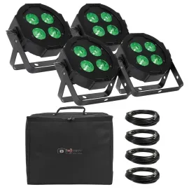 Светодиодный прибор Eliminator Lighting Mega Hex L Par Lights с аксессуарами (4 штуки)