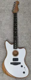 Fender American Acoustasonic Jazzmaster Acoustic Electric Guitar, White - DEMO