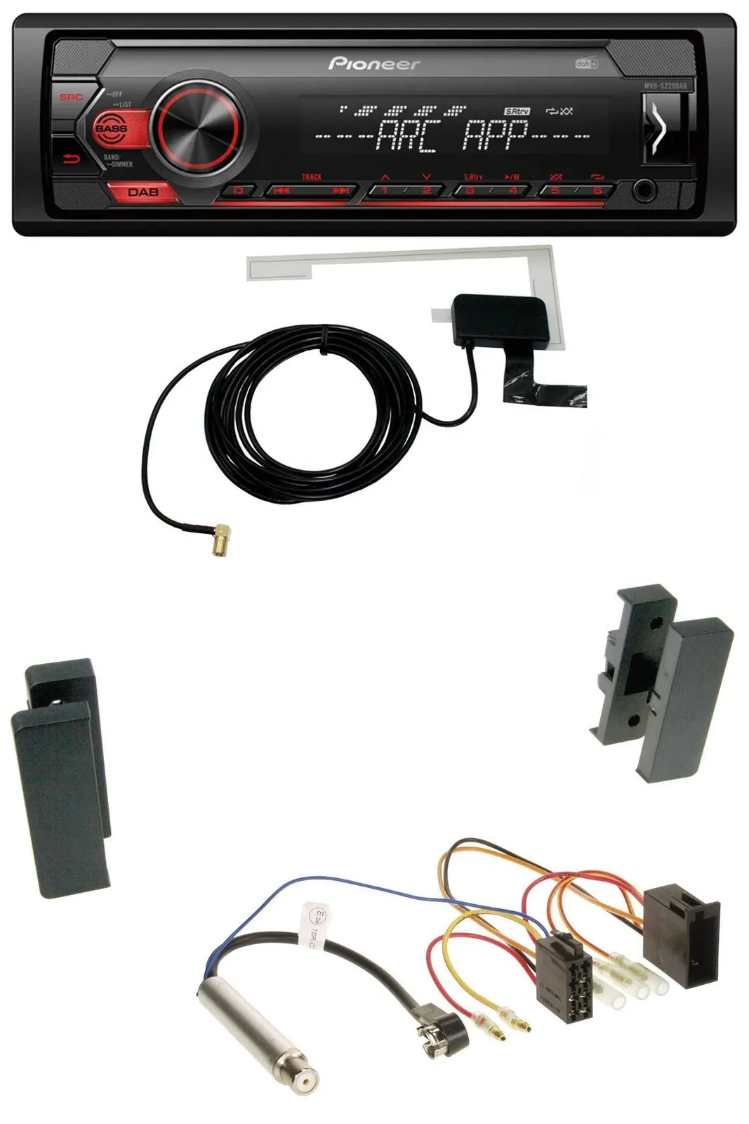 Автомагнитола для Seat Leon, Toledo (1998–2006) Pioneer 1-DIN USB DAB MP3 AUX