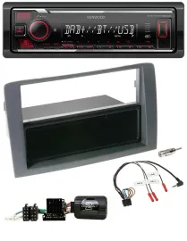 Автомагнитола Kenwood Bluetooth USB DAB для Fiat Idea 2006–2011, серый
