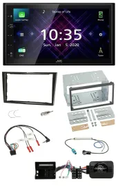 JVC DAB 2DIN Lenkrad Bluetooth USB Autoradio für Opel Zafira Corsa D Astra H Kla