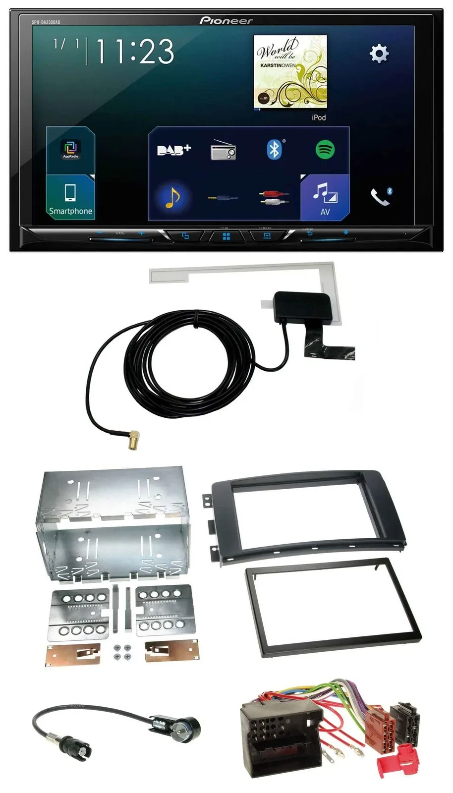Pioneer 2DIN DAB USB MP3 Bluetooth Autoradio für Smart ForTwo 07-10 ForFour 04-0