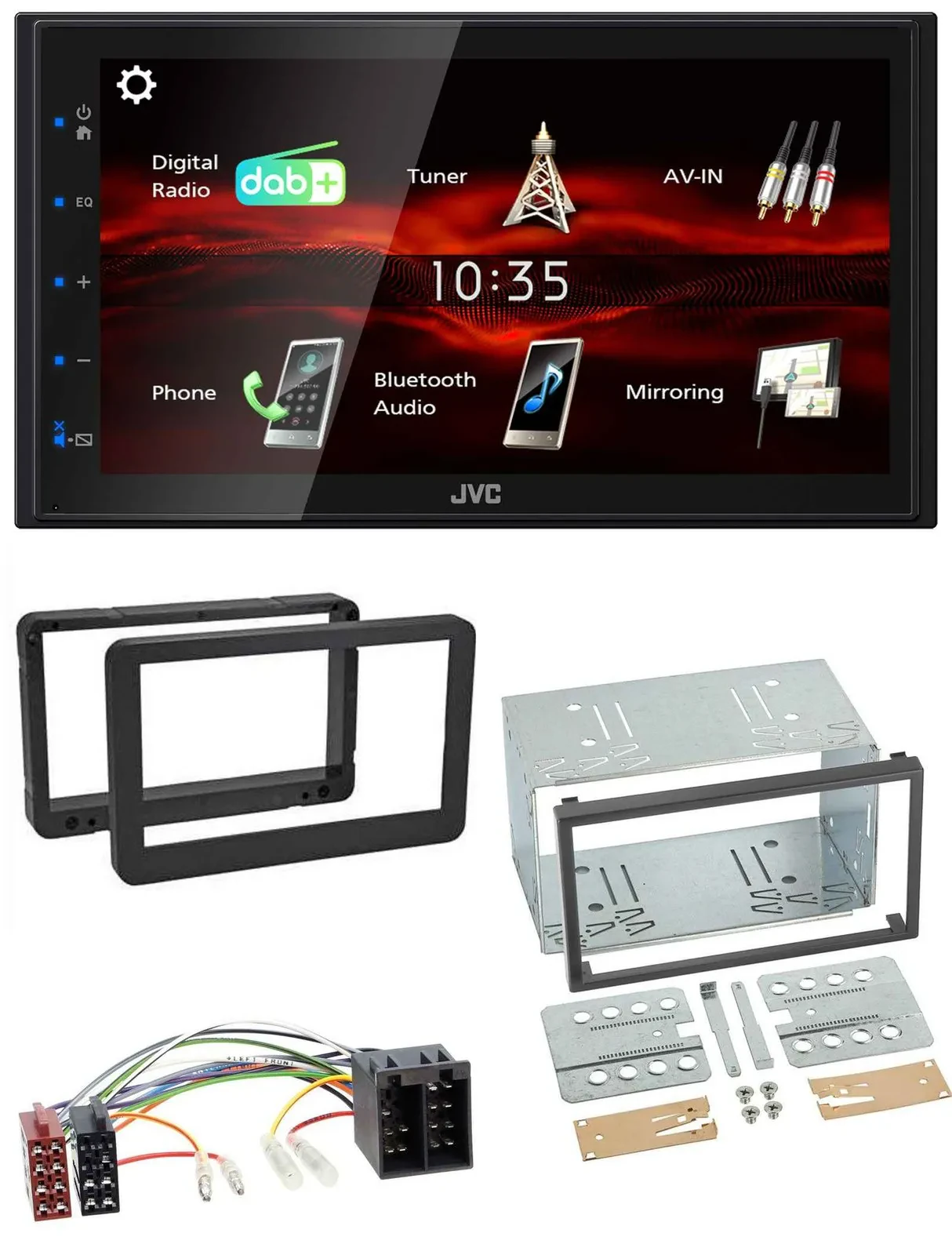 JVC USB Bluetooth MP3 DAB 2DIN Autoradio für Alfa Romeo 159 Spider Brera ab 05 N