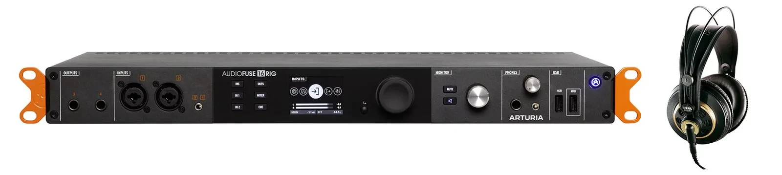 Arturia AUDIOFUSE 16Rig 16-Channel Midi USB Audio Recording Interface+Headphones