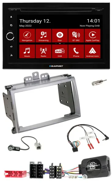 Blaupunkt 2DIN Lenkrad Bluetooth USB TMC DAB Navigation für Hyundai i20 2009-201