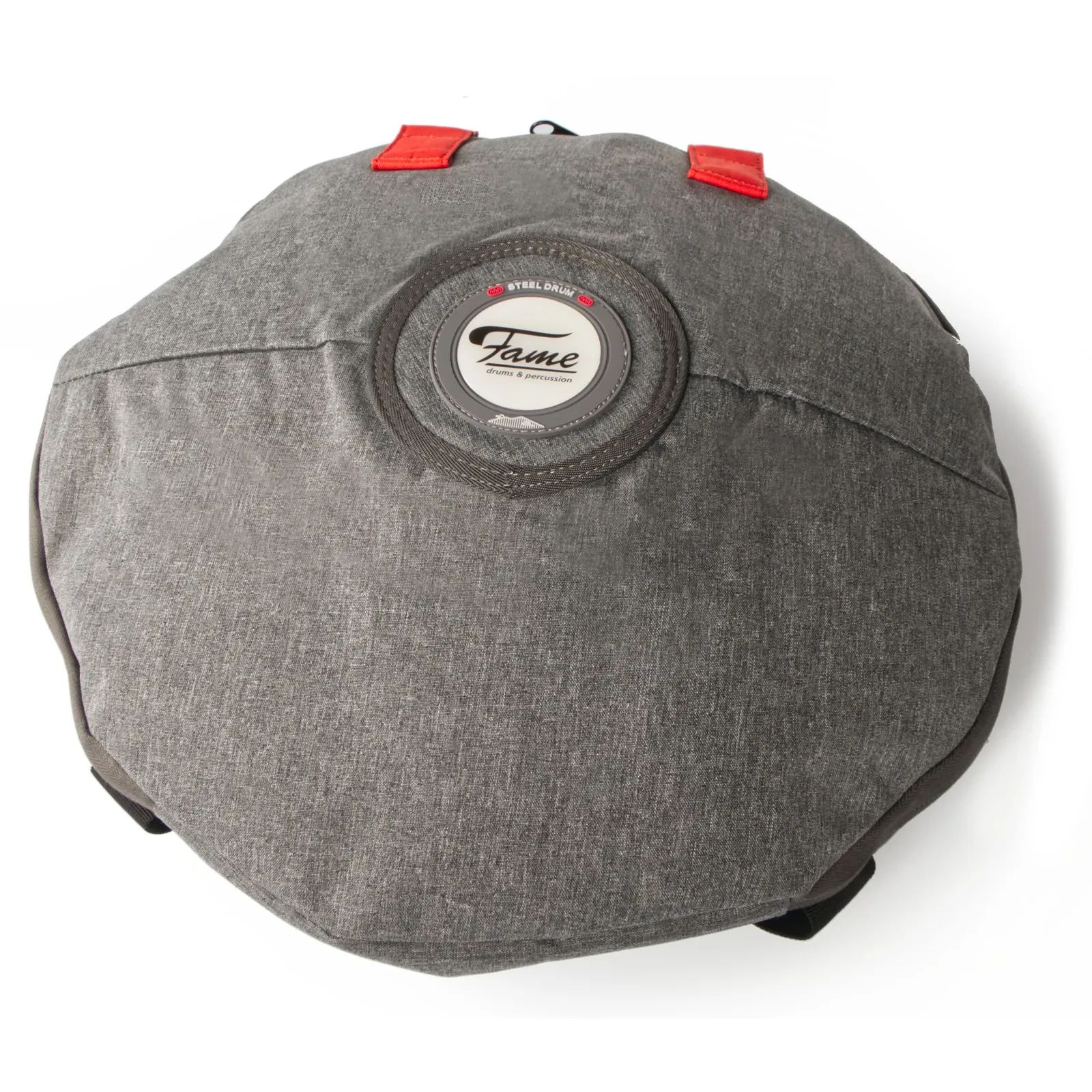 Handpan Tasche 14" Gepolstert Nylon Grau Rucksackgurte Tragegriff FDB-14 Travel