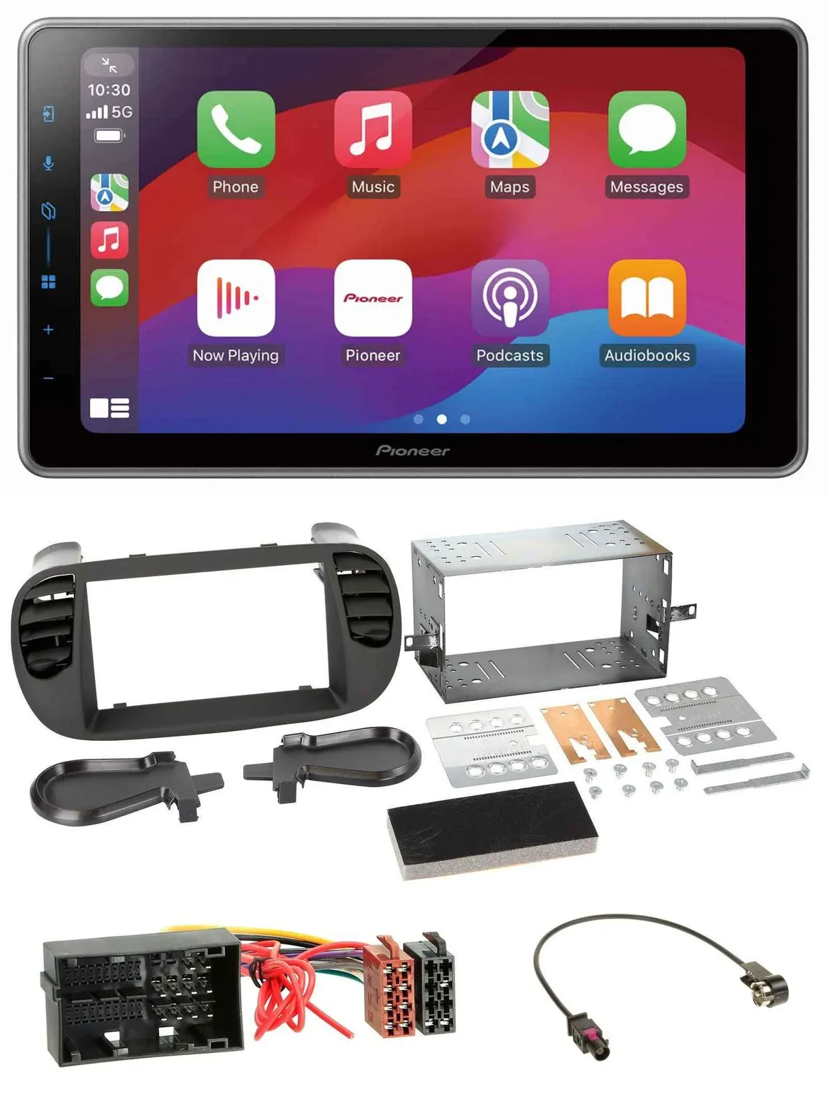 Pioneer MP3 USB DAB Bluetooth 2DIN Autoradio für Fiat 500 ab 12 soft touch