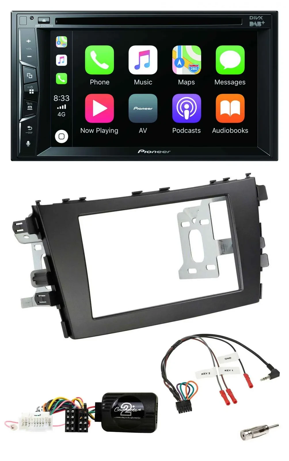 Автомагнитола для Suzuki Celerio LF Pioneer 2DIN USB DVD Bluetooth DAB