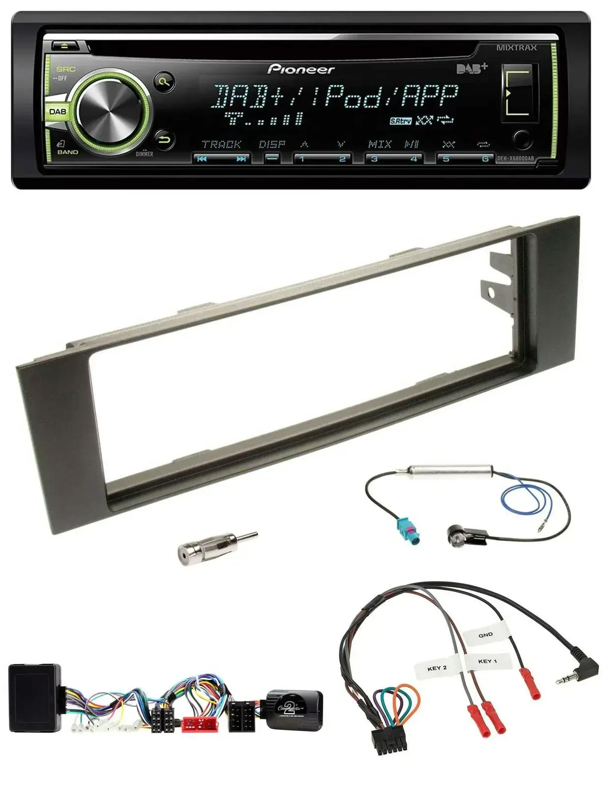 Pioneer DAB USB MP3 Lenkrad CD Autoradio für Audi A3 03-06 vollaktiv
