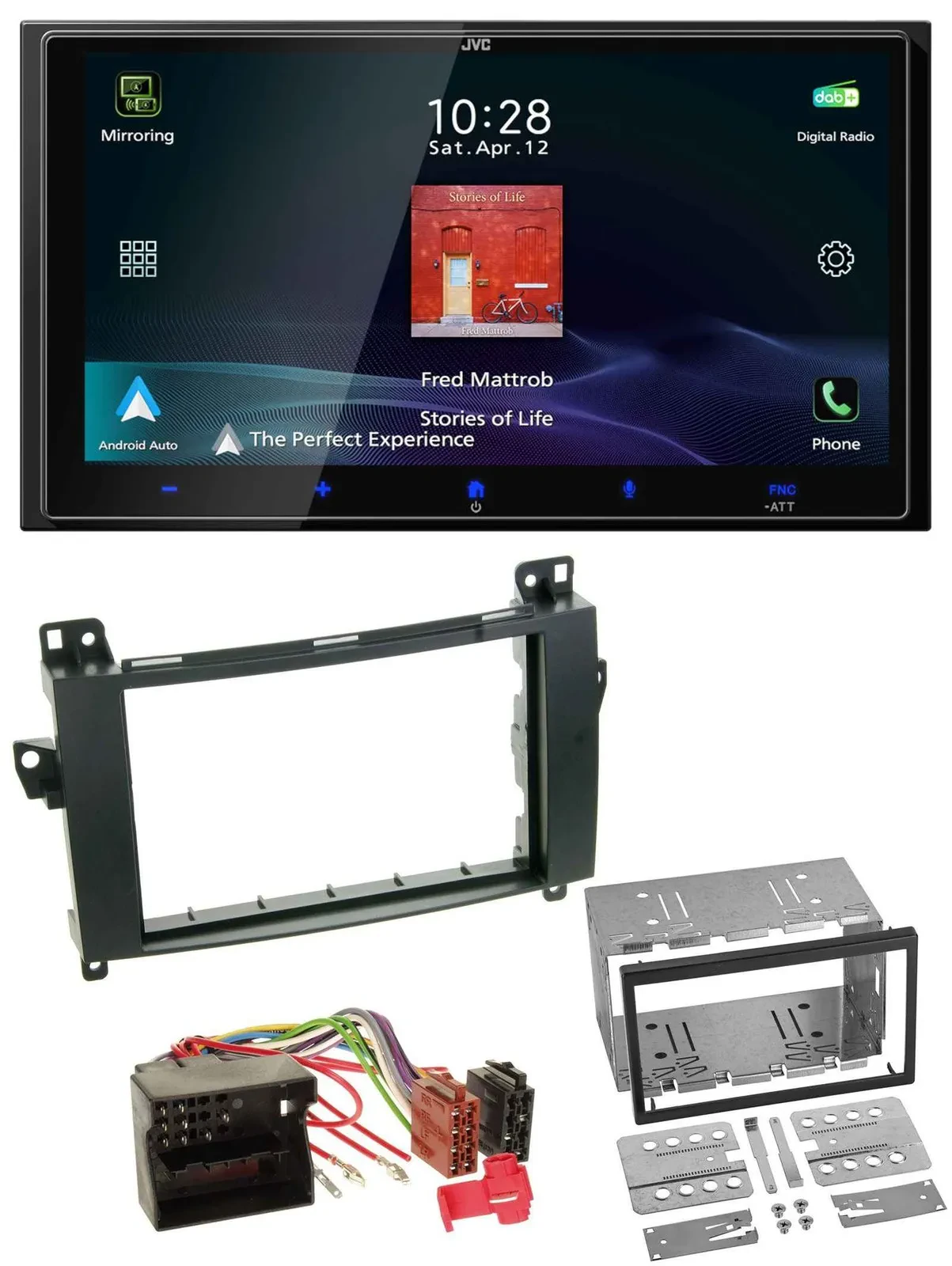 JVC USB Bluetooth 2DIN DAB MP3 Autoradio für Mercedes A-Klasse W169 C169