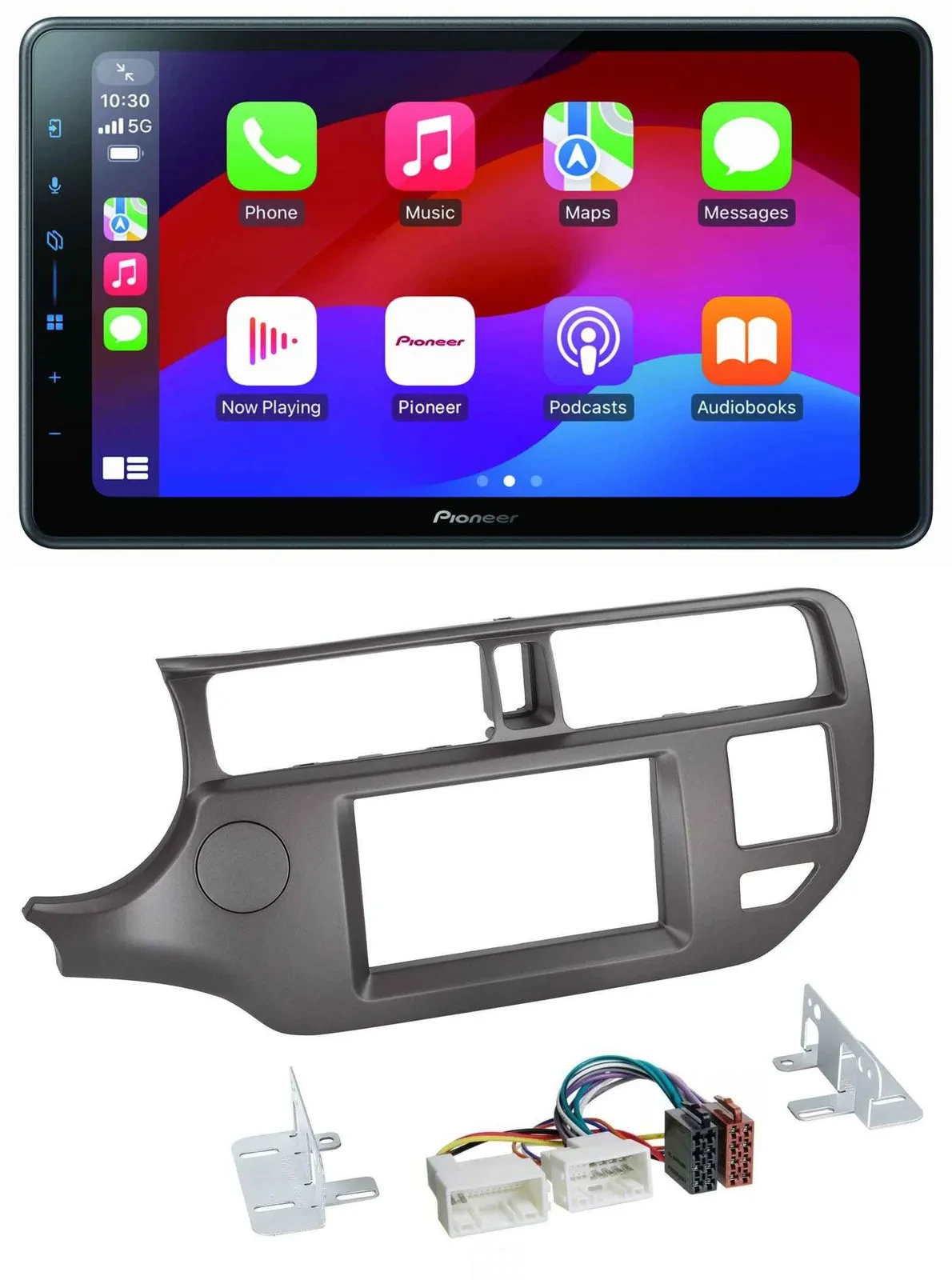 Pioneer Bluetooth 2DIN USB MP3 DAB Autoradio für Kia Rio UB 11-14 anthrazit