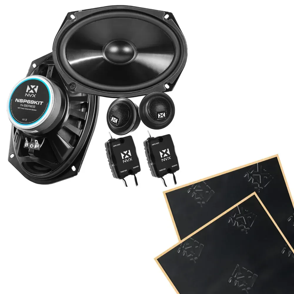 Автомобильная акустика компонентная NVX NSP69KIT N-Series 6x9", 2-полосная, 320W RMS, с комплектом виброизоляции