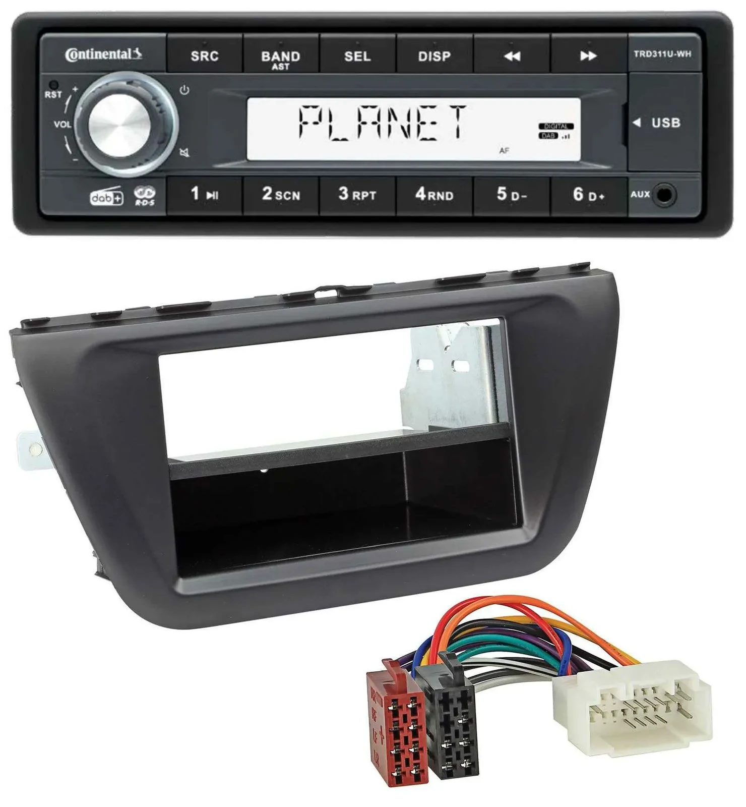 Continental MP3 AUX USB DAB 1DIN Autoradio für Suzuki SX4 S-Cross (JY ab 2013)