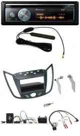 Pioneer CD USB Bluetooth DAB Lenkrad Autoradio für Ford C-Max Kuga dunkelgrau